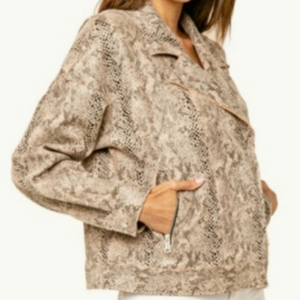 Love Token Oversized Biker Jacket